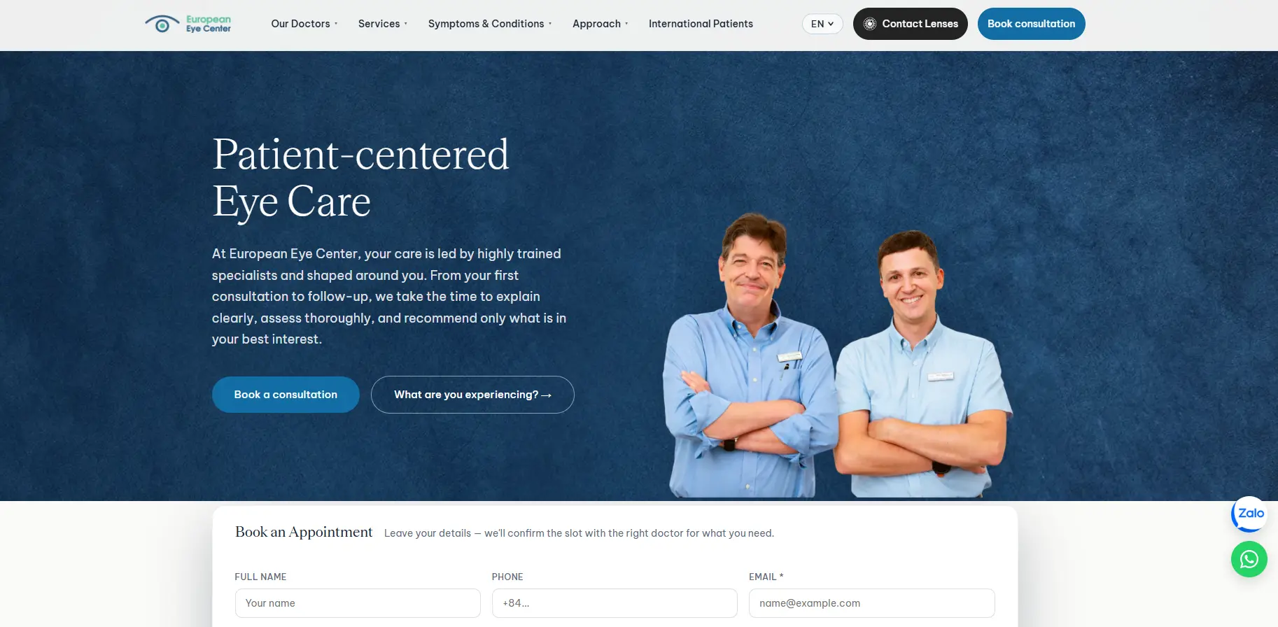 European Eye Center website